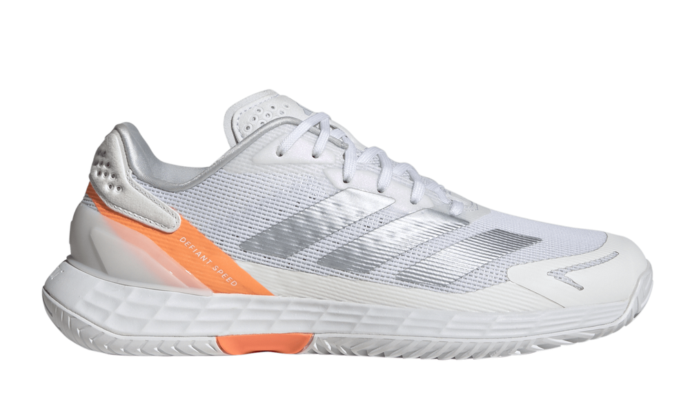 Женские теннисные кроссовки Adidas Defiant Speed 2 W - cloud white/halo blue/beam orange