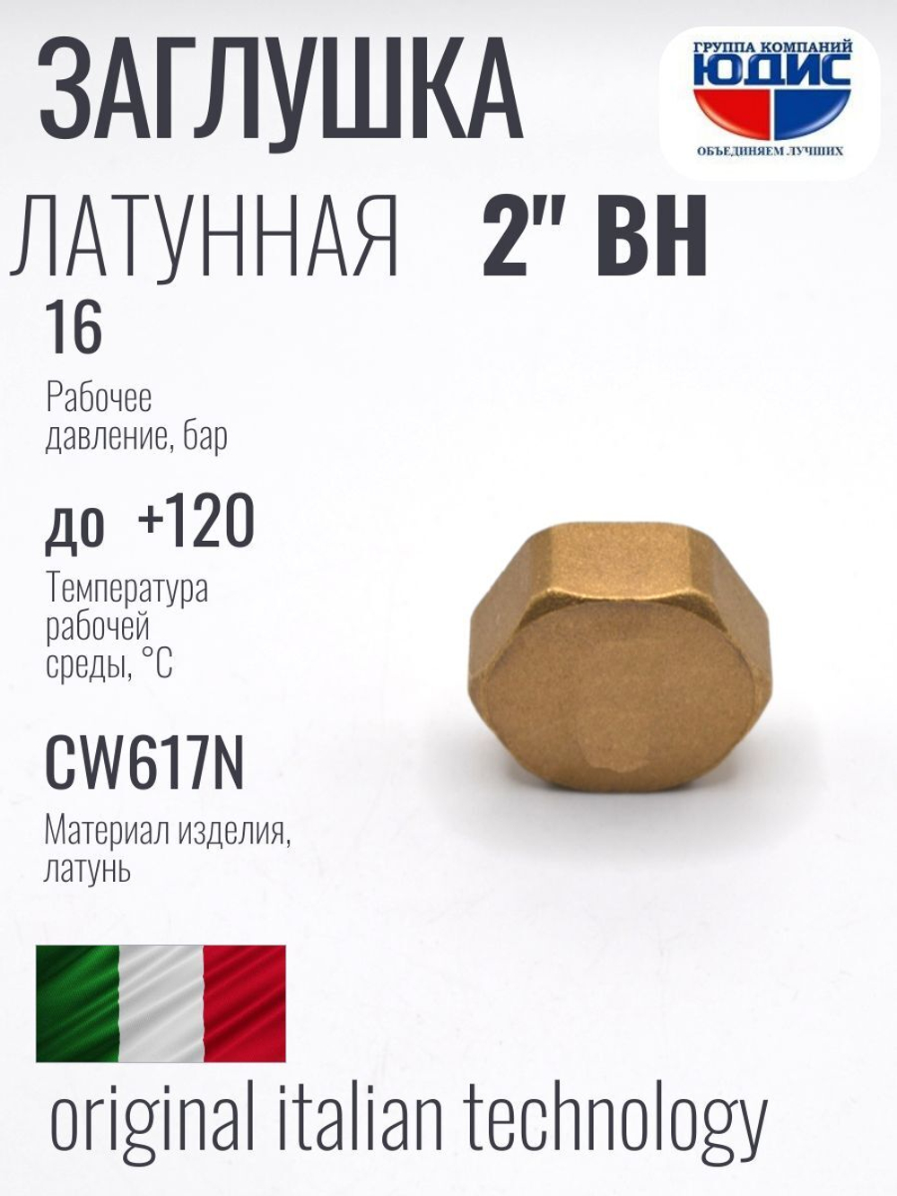 Заглушка  латун  2" Г.  ViEiR  (60/2шт)
