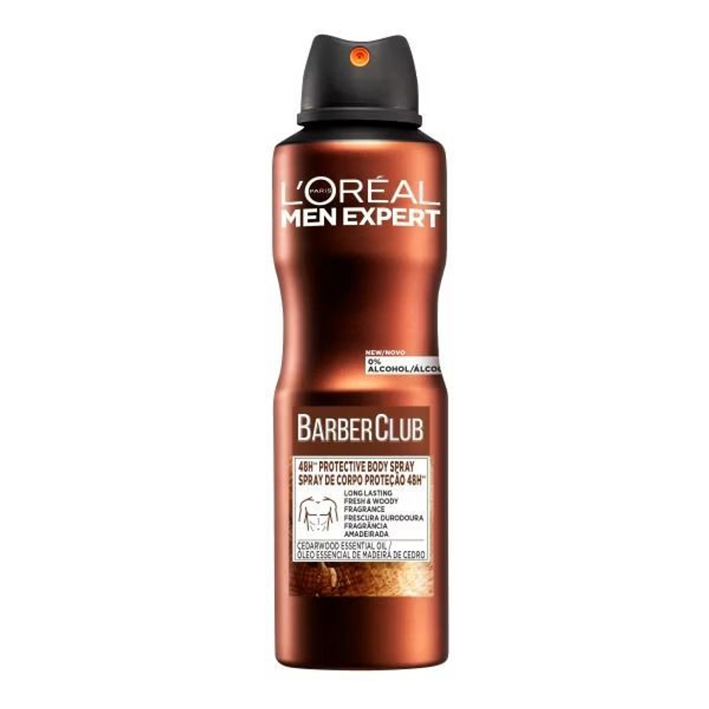 Дезодорант-спрей L'Оrаl Men Expert Barber Club 48H Protective с кедровым маслом, 150 мл (Франция)