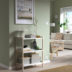IKEA KUGGIS  (ИКЕА КУГГИС)  -  Контейнер - светло-серый 26x35x15 см