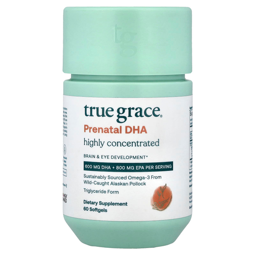 True Grace, Prenatal DHA, 60 Softgels
