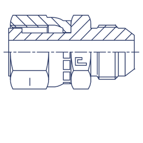 Адаптер AS D06 ORFS 9/16 - JIC 7/16
