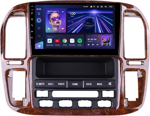 Магнитола для Toyota Land Cruiser 100, Lexus LX470 1998-2002 (климат на ШГУ, рамка дерево) - Teyes CC3L монитор 9" IPS на Android 10, CarPlay, 4G SIM-слот