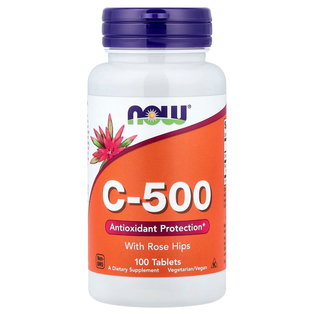 NOW Foods, C-500 с шиповником, 100 таблеток
