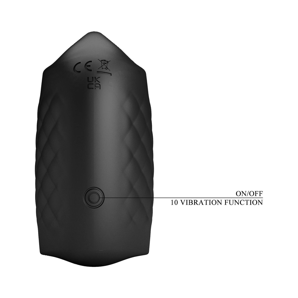 Черный мастурбатор с вибростимуляцией головки Black Glans Trainer (Цвет: черный)
