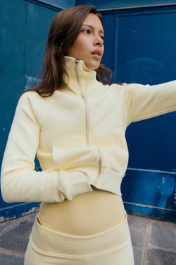 ZARA ТОЛСТОВКА ИЗ ФЛИСА НА МОЛНИИ, ЖЕЛТЫЙ