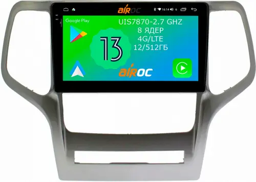 Магнитола для Jeep Grand Cherokee 2010-2013 - Airoc 2K AU-2205 на Android 13, Быстрейшая, SIM-слот