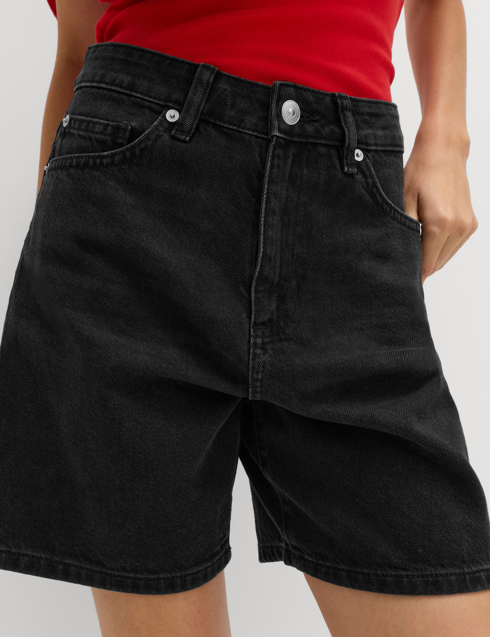 Хлопковые джинсовые шорты T57005877 - Marks & Spencer