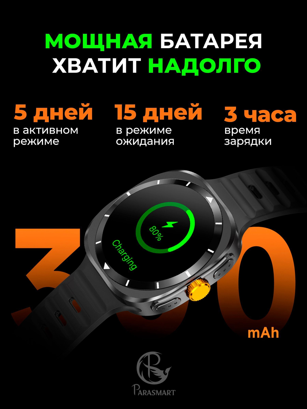 Смарт часы PARASMART CUBE F7 Ultra (металлический блочный браслет, черный)