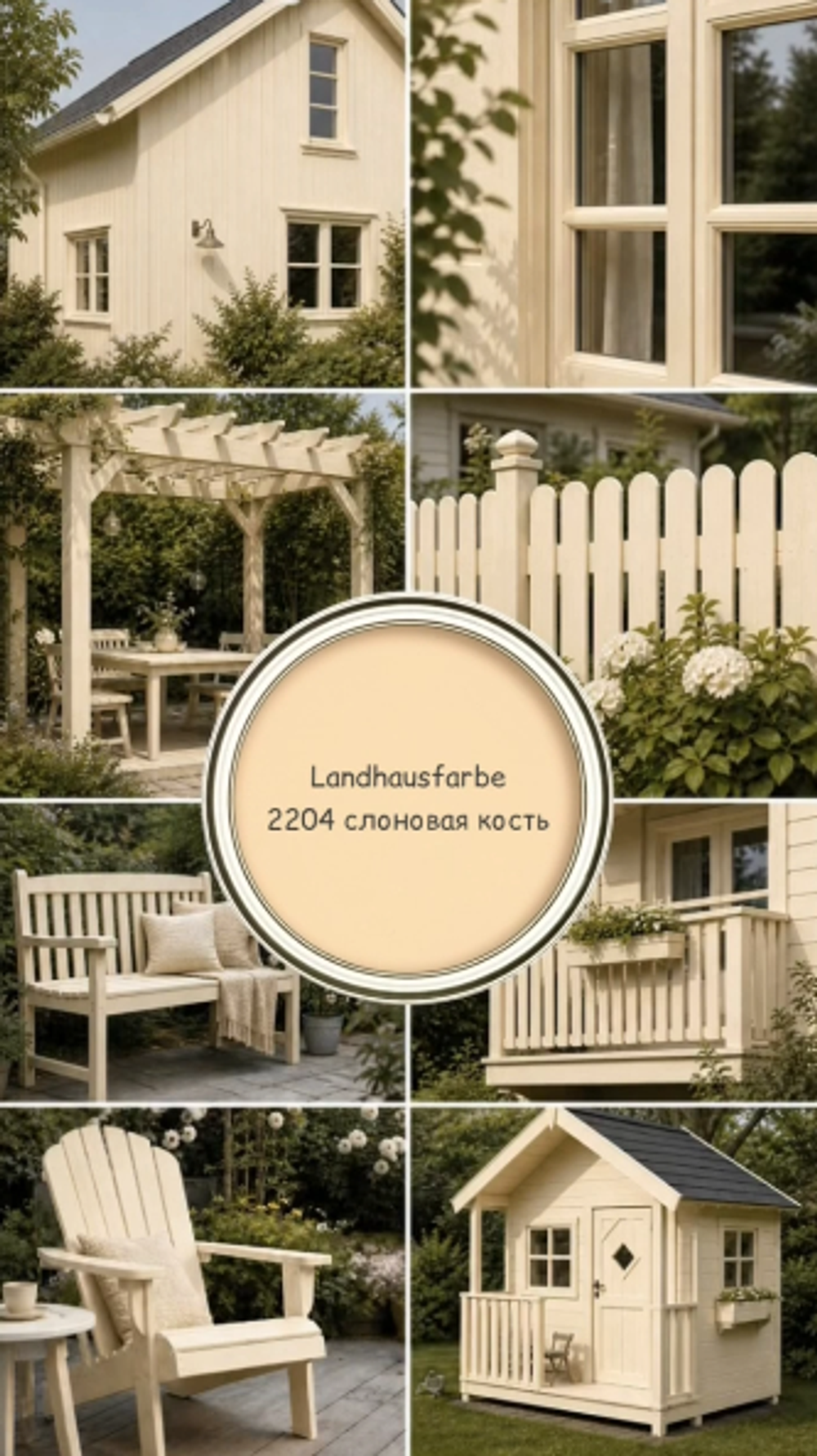 Непрозрачная краска для наружных работ Osmo Landhausfarbe 2204 слоновая кость 0,75 л 11400036