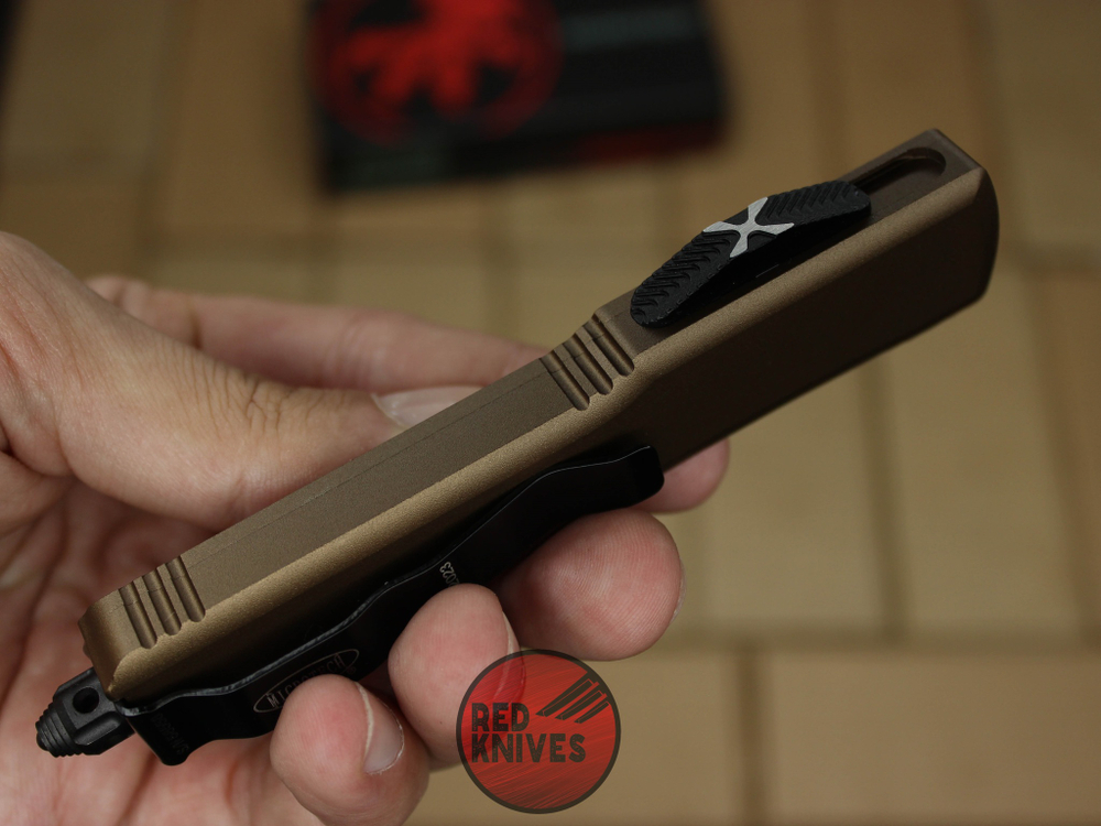 Нож Microtech Ultratech S/E - коричневая рукоять, стандартный черный клинок + запчасти RK-370