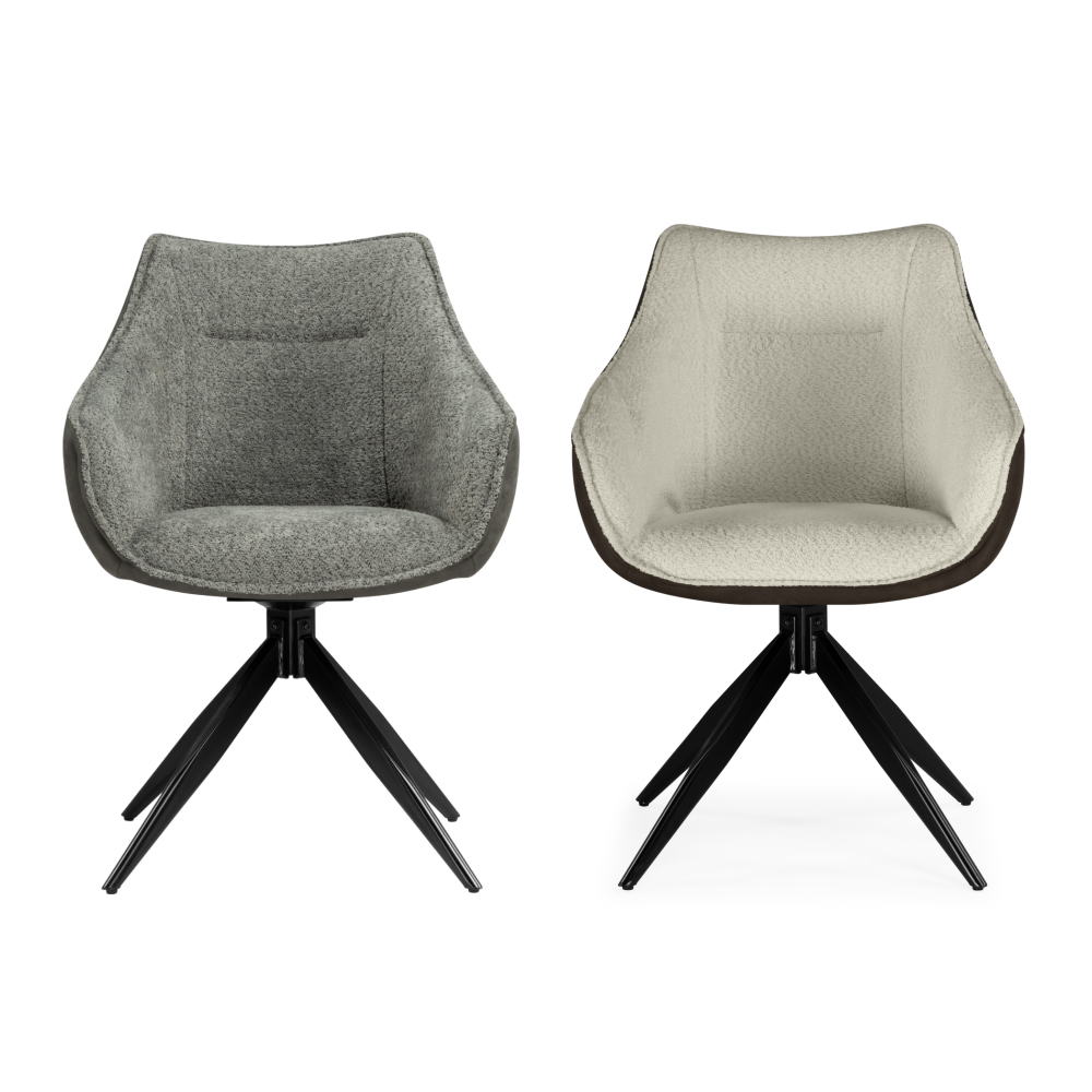Стул на металлокаркасе Woodville Kansas gray, graphite gray, black, ножки черные