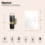 Уличный настенный светильник Maytoni Bowery O582WL-02B