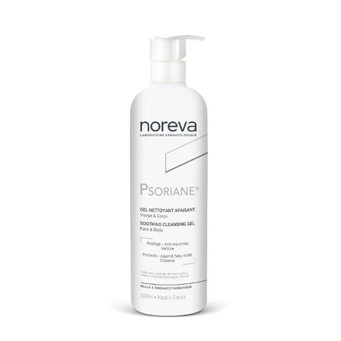 Очищающий кератолитический гель Noreva Psoriane Gel Nettoyant Apaisant 500 мл