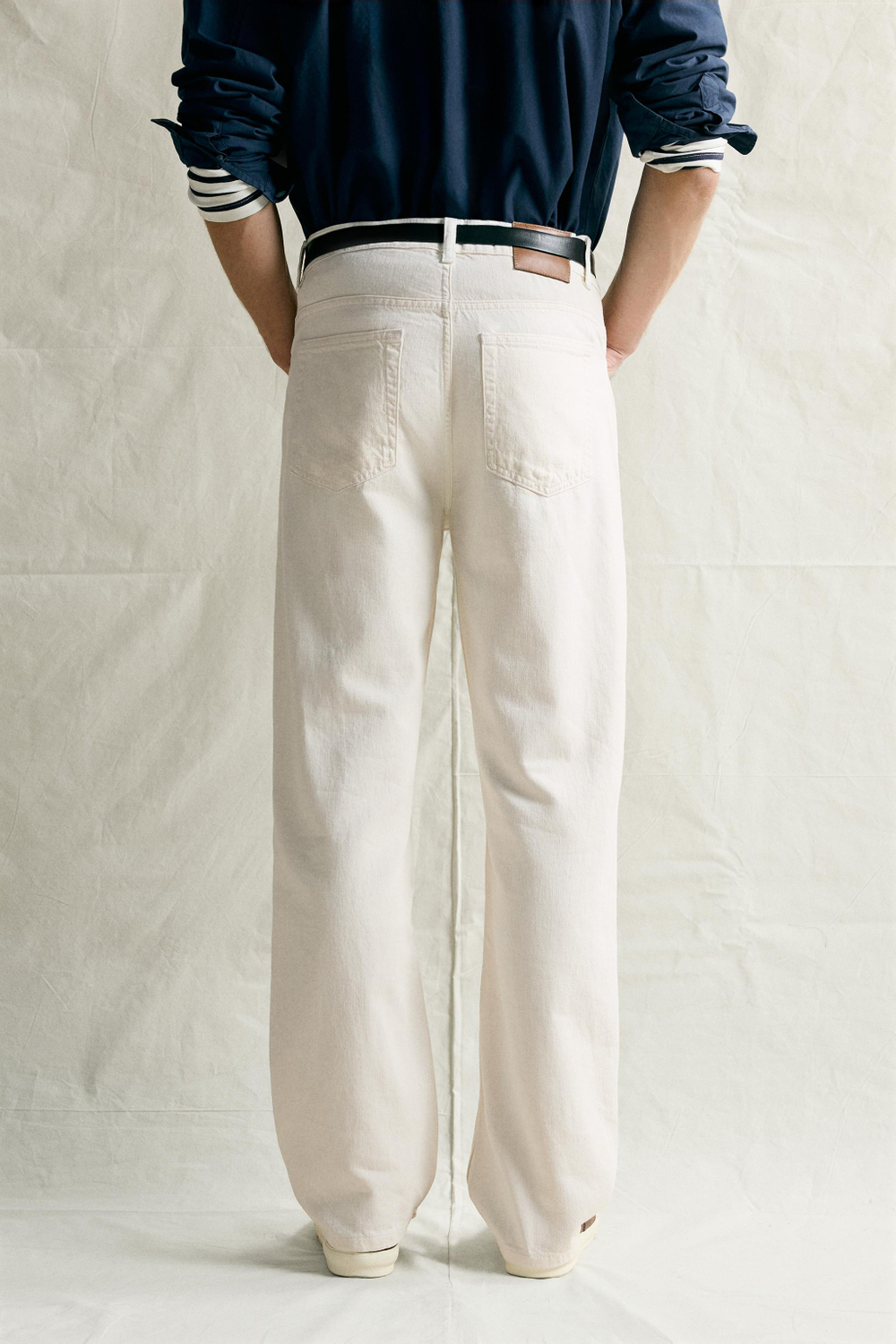 ДЖИНСЫ STRAIGHT RELAXED FIT ИЗ ХЛОПКА И КОНОПЛИ — ZARA
