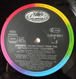 Винтажная виниловая пластинка LP Soundtrack From The Motion Picture Teachers Учителя (Germany 1984)