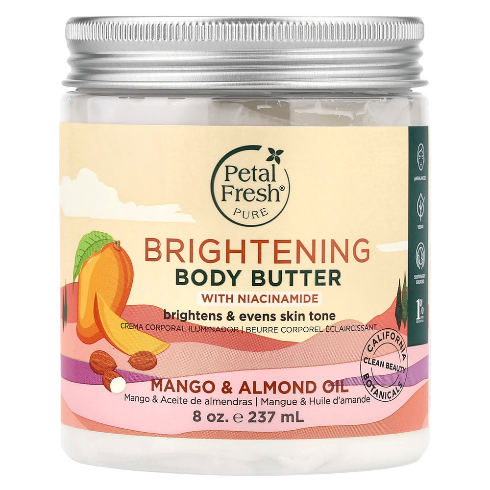 Petal Fresh, Осветляющее масло для тела с ниацинамидом, маслом манго и миндаля, 237 мл (8 унций)