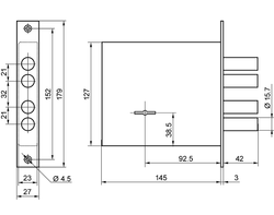 Замок накладной BORDER 86000 ЗН4-8К/75.НШ.1-002