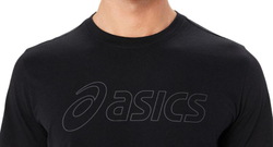 Мужская теннисная футболка Asics Logo Short Sleeve T-Shirt - performance black/Графит grey