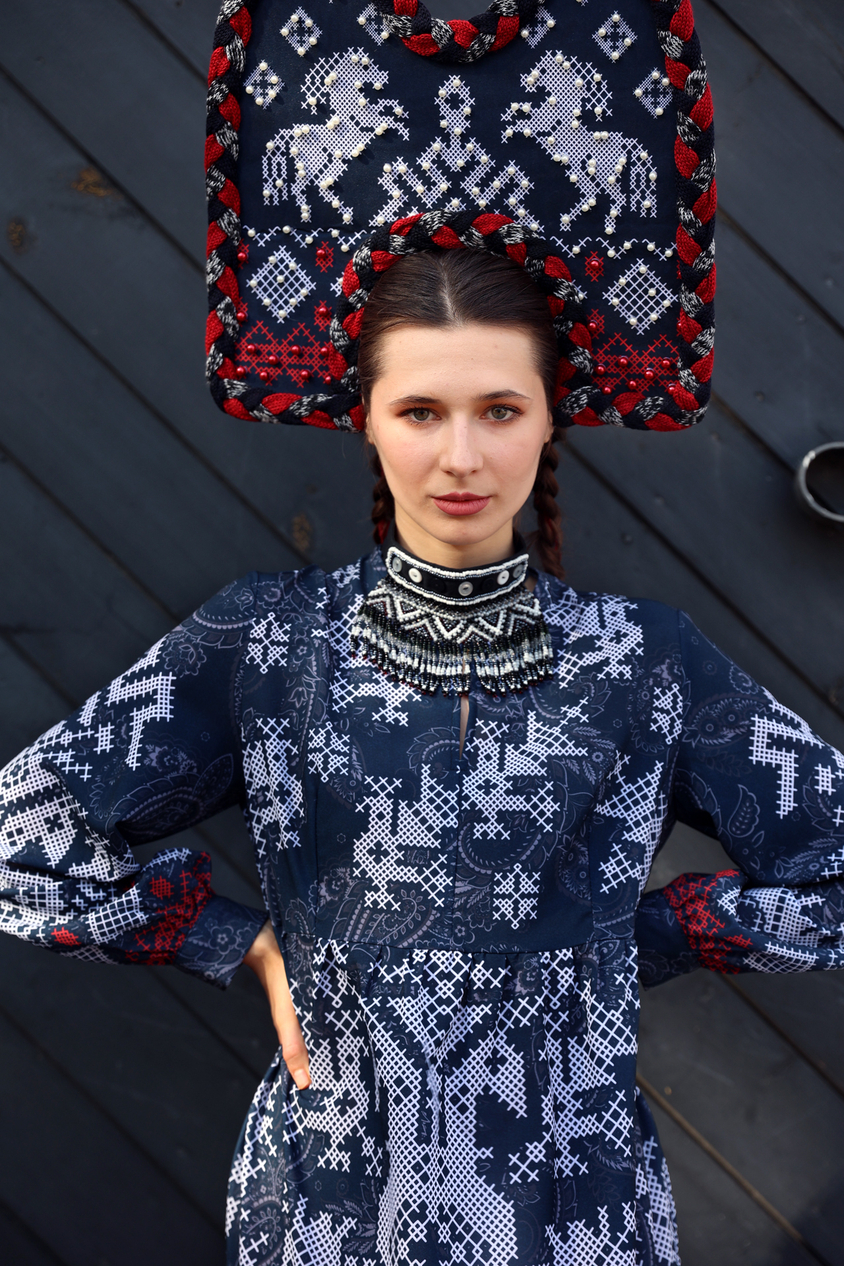 Платье "Крестьянка. Вечорка"