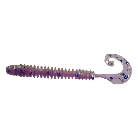 Твистер Helios Credo Long Body 2,95"/7,5 см Silver Sparkles &amp; Fio 12шт. (HS-9-036)