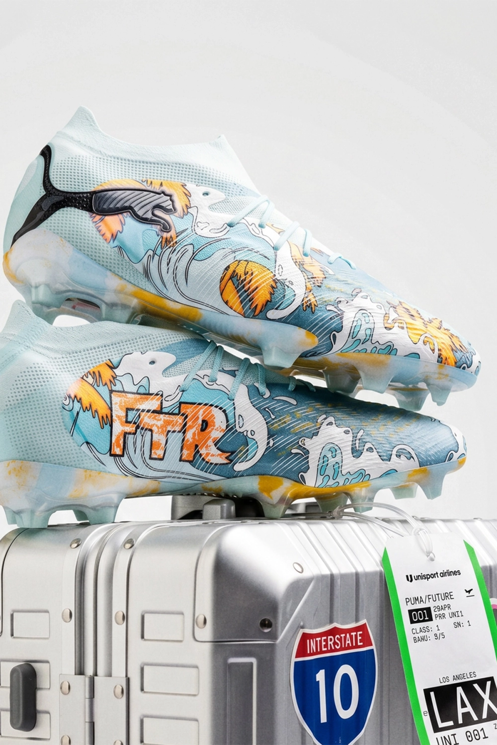 Бутсы Puma Future 9 Ultimate CA LA FG - голубой