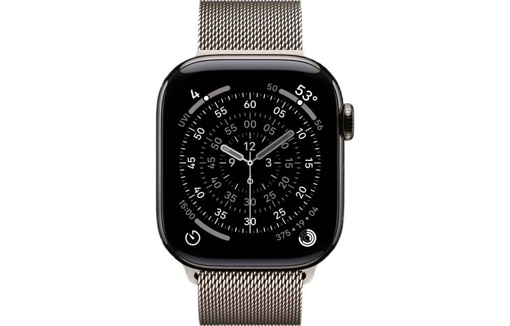 Apple Watch S11 46 mm Titanium Natural case | Natural Milanese Loop, M/L