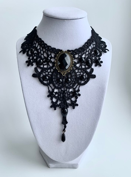 Black Orchid-Set/«Черная орхидея»/ колье-чокер и браслет