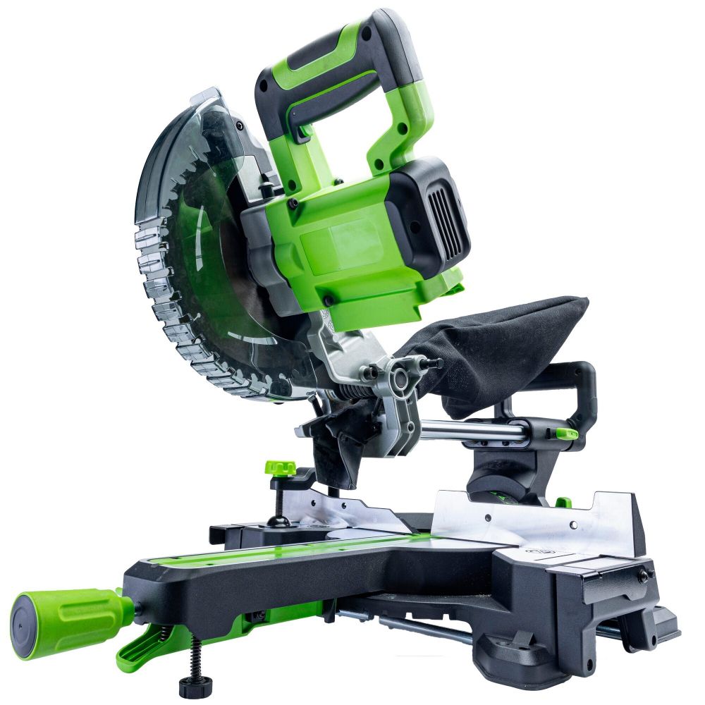 Торцовочная пила акк. Greenworks GD24MS216, 24V, б/щ, 4800 об/мин, 216x30мм,рез 65х310мм,c 1х8Ач и быстрым ЗУ(1501707UH)