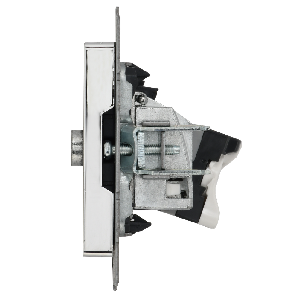 BRITE Розетка двойная TV+RJ45 кат.5E РТВ/РК12-БрГН металл хром/никель IEK