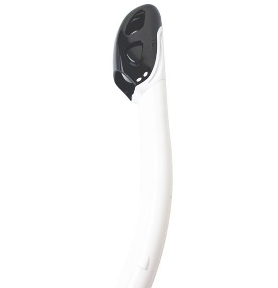 Трубка Marlin DRY LUX (прямая гофра) WHITE/BLACK