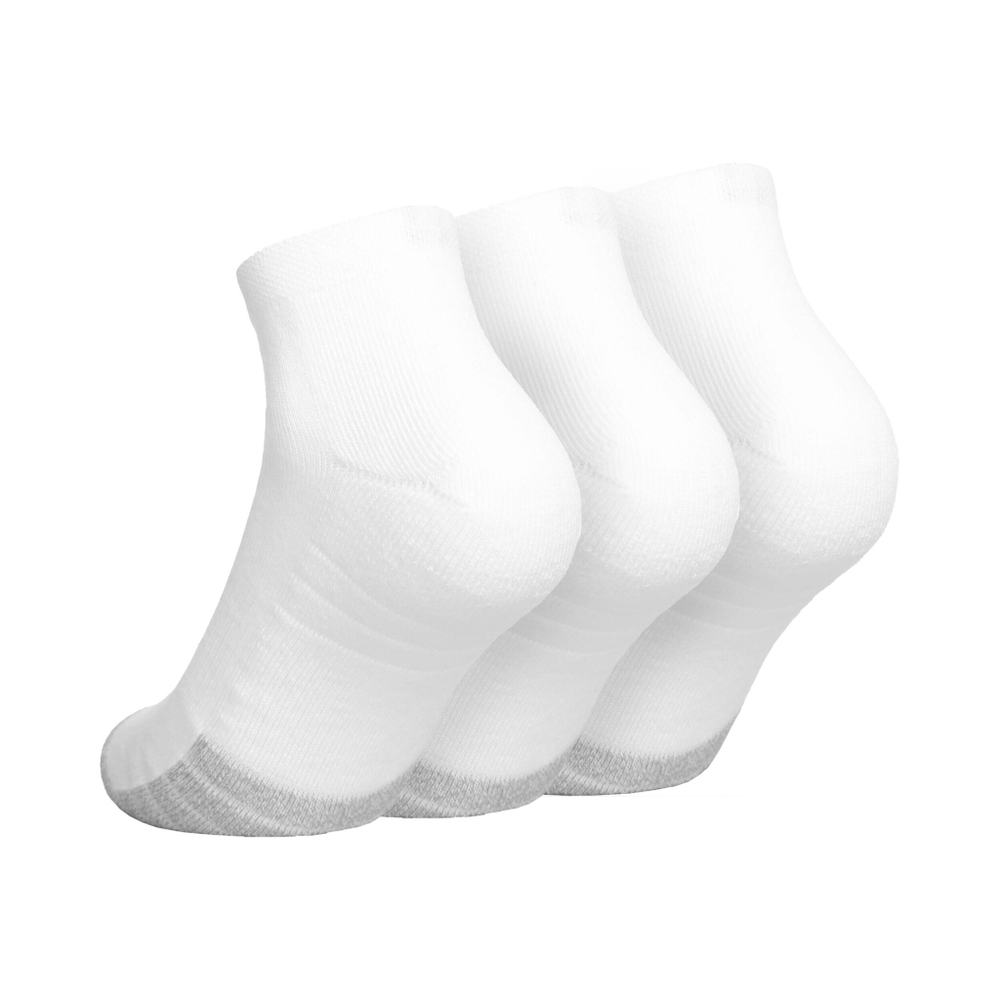 Носки теннисные Under Armour Heatgear Low Cut Sports Socks 3 Pack - White, Grey