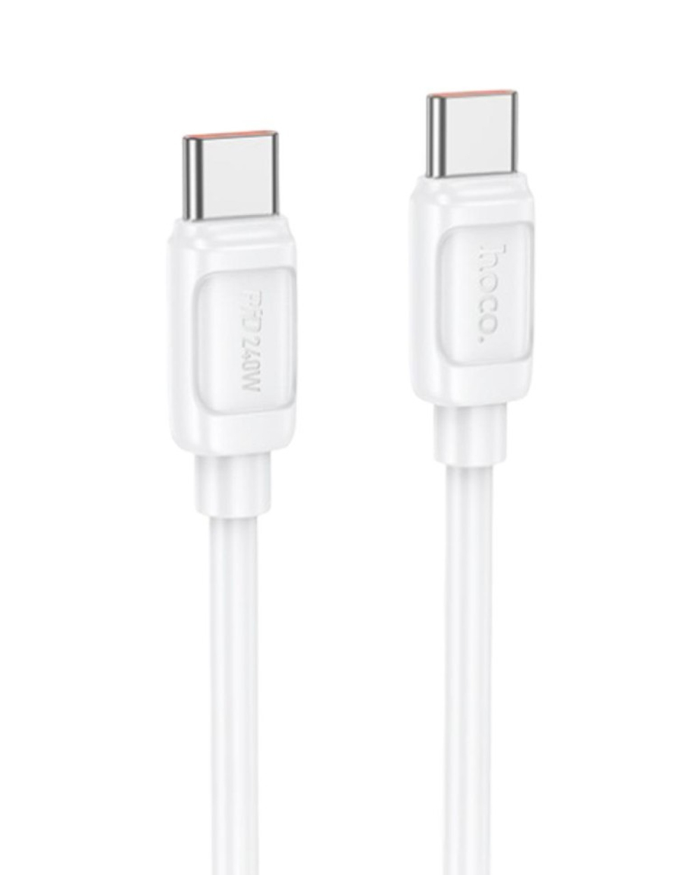 Usb Кабель-зарядка Type-C на Type-C Hoco X115 5A 240W 1м силиконовый белый