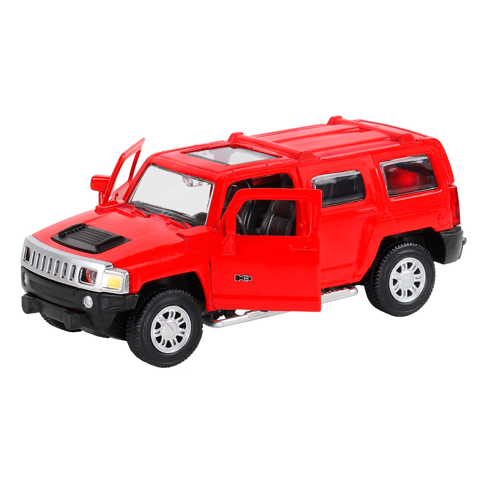 Модель 1:43  Hummer H3, красный,  инерция, откр. двери