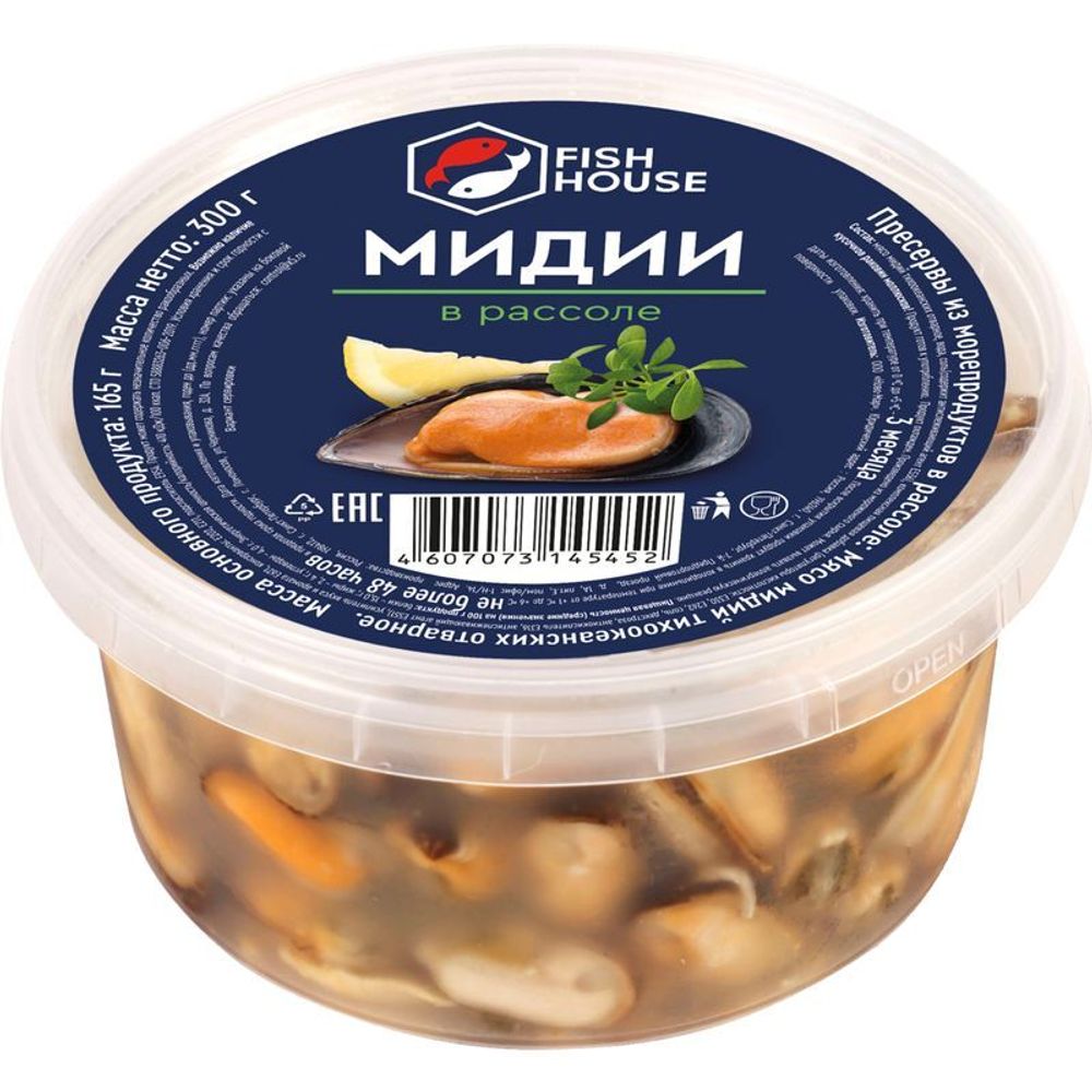 Мидии с Крабовым мясом в рассоле 300гр