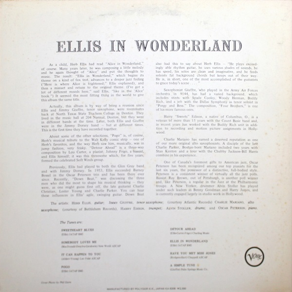 Herb Ellis / Ellis In Wonderland (LP)
