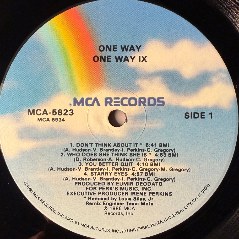 One Way – One Way IX (США 1986г.) Promo Т