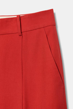 ZARA ШИРОКИЕ БРЮКИ — ZW COLLECTION, КРАСНЫЙ
