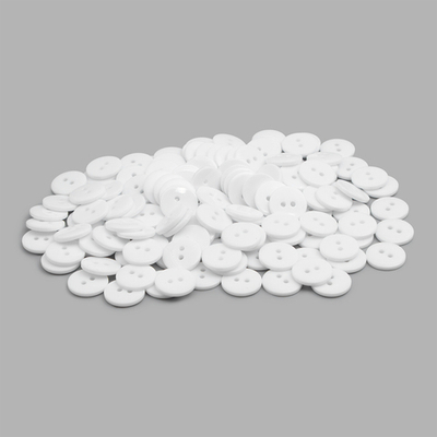 Пуговицы 2 прокола 24L=15 мм, (s.white (белый)), CX-K-22, 144 шт