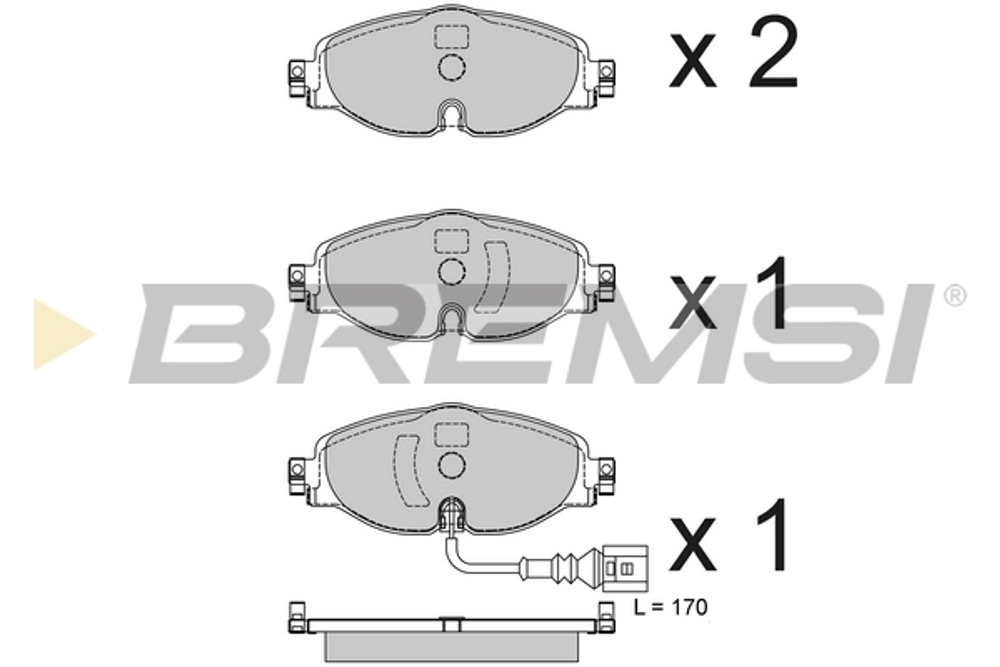 BREMSI - BP3782-BMS - Brake Pad Set, disc brake