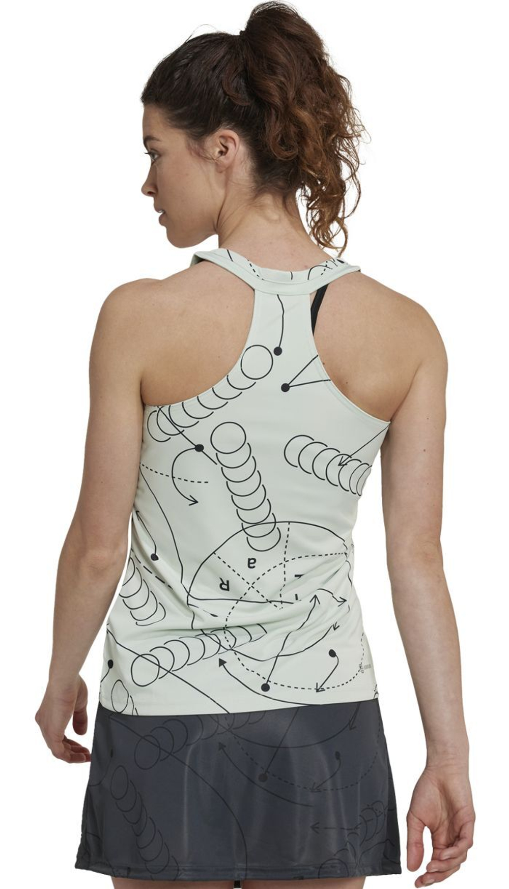 Женский топ теннисный Adidas Club Tennis Graphic Tank Top - linen green