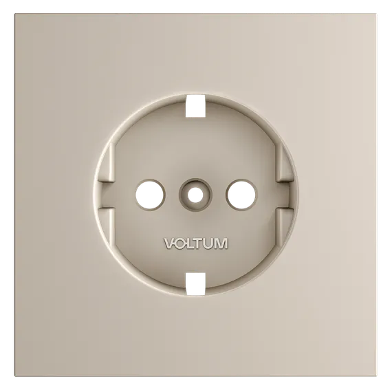 Накладка для розетки с заземлением Voltum S70 Кашемир VLS000603