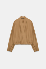 РУБАШКА-БОМБЕР С ЗАПАХОМ — ZW COLLECTION — ZARA