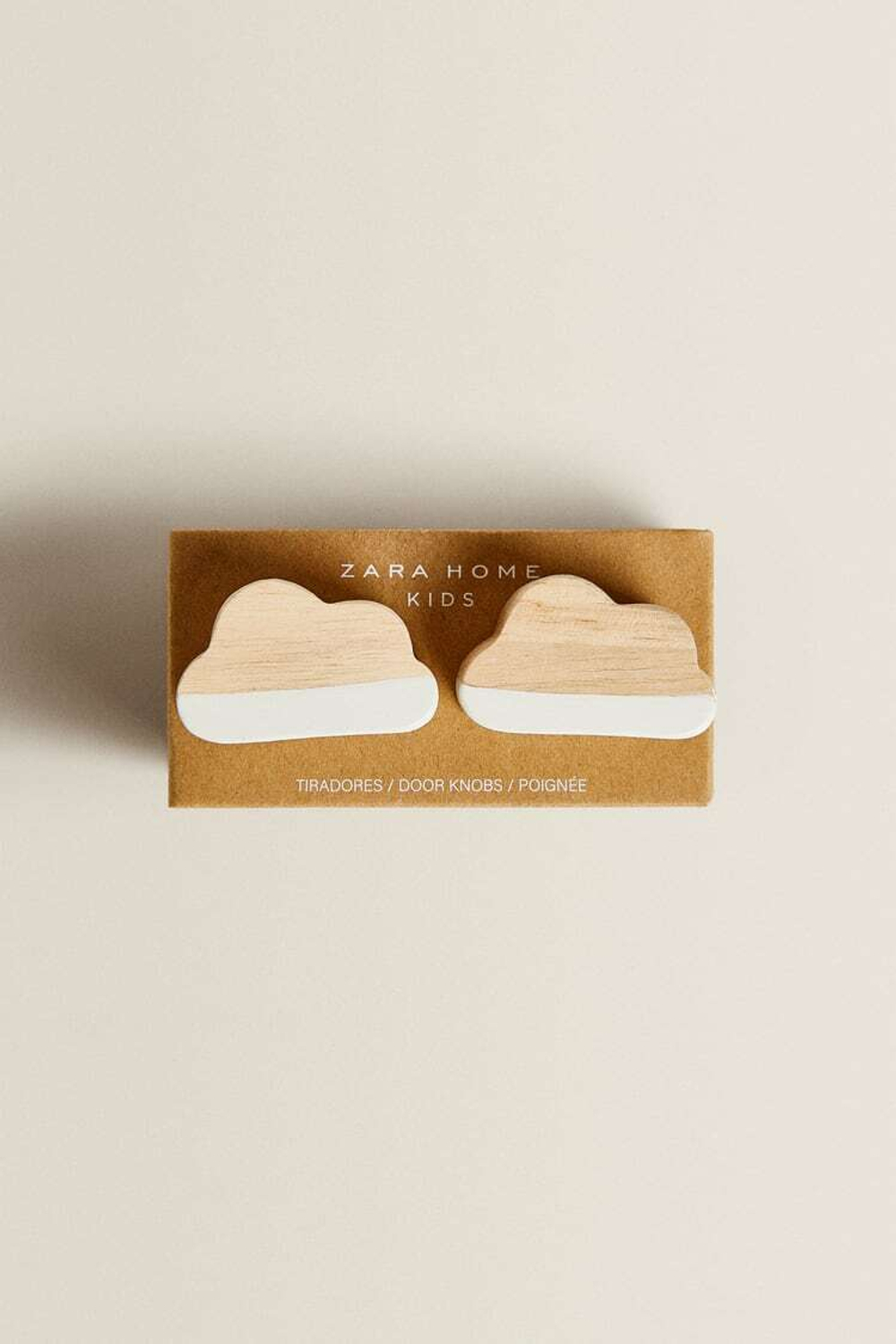 ZARA HOME МЕБЕЛЬНАЯ РУЧКА В ФОРМЕ «ОБЛАКА» (НАБОР ИЗ 2 ШТ.) КРЕМОВЫЙ