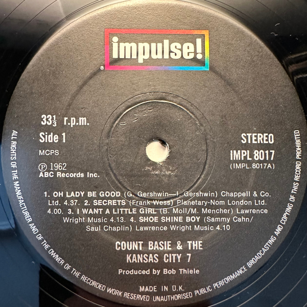 Count Basie And The Kansas City 7 (Англия 1977г.)