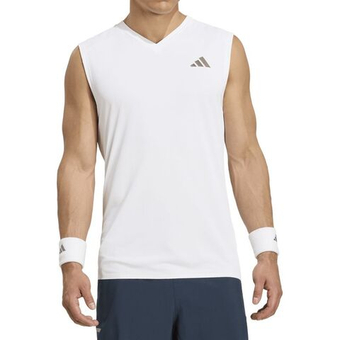 Мужская теннисная футболка Adidas Sleeveless - white