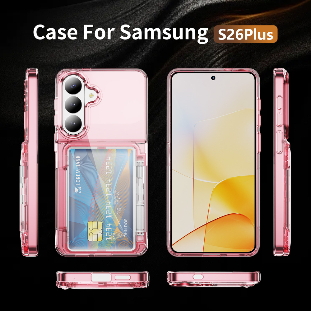 Прозрачный чехол Lumen Case с подставкой 2‑в‑1 и отделением для карт: Samsung Galaxy S26+