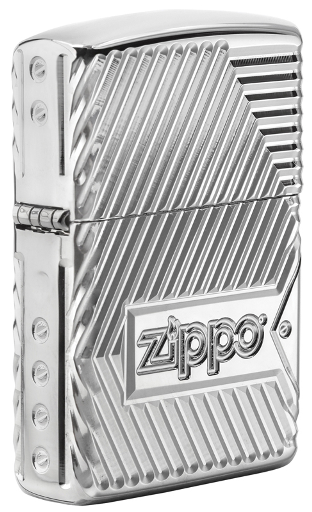 Зажигалка Zippo Armor с покрытием High Polish Chrome, латунь/сталь, серебристая, 36x12x56 мм