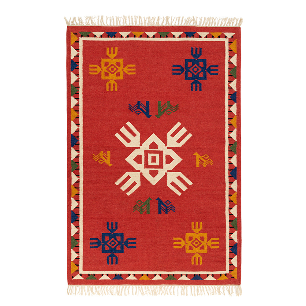 Ковер из шерсти по мотивам чувашских орнаментов 120х180см Tkano Cultural Heritage