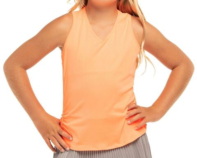 Футболка для девочки теннисная Lucky in Love Animal Instinct Lightweight Rib Tank - peach glow